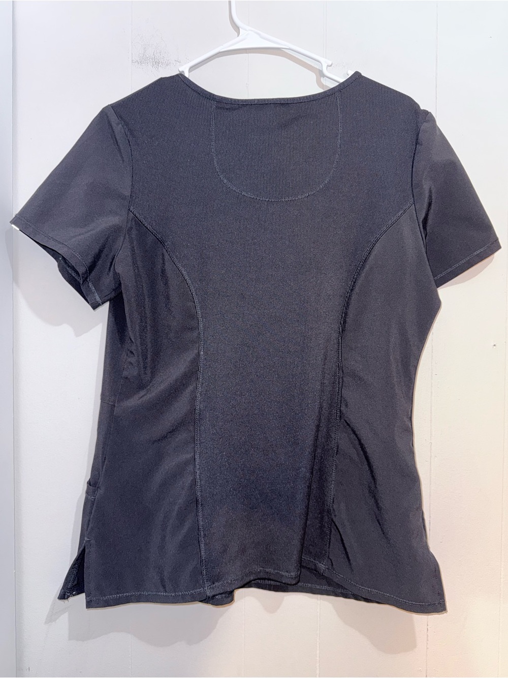 Cherokee Infinity Mock Wrap Scrub Top Black Medium EUC 2625A - Picture 2 of 4